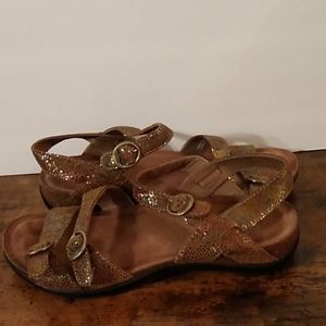 Dansko rainbow snake print Sandals